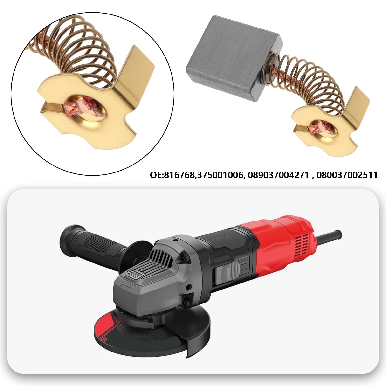 YINETTECH 4PCS Miter Saw Carbon Brush Compatible with Craftsman R4510 R45101 MS1250 OE 816768 375001006 089037004271 080037002511 17.8x17x7mm - Image 2