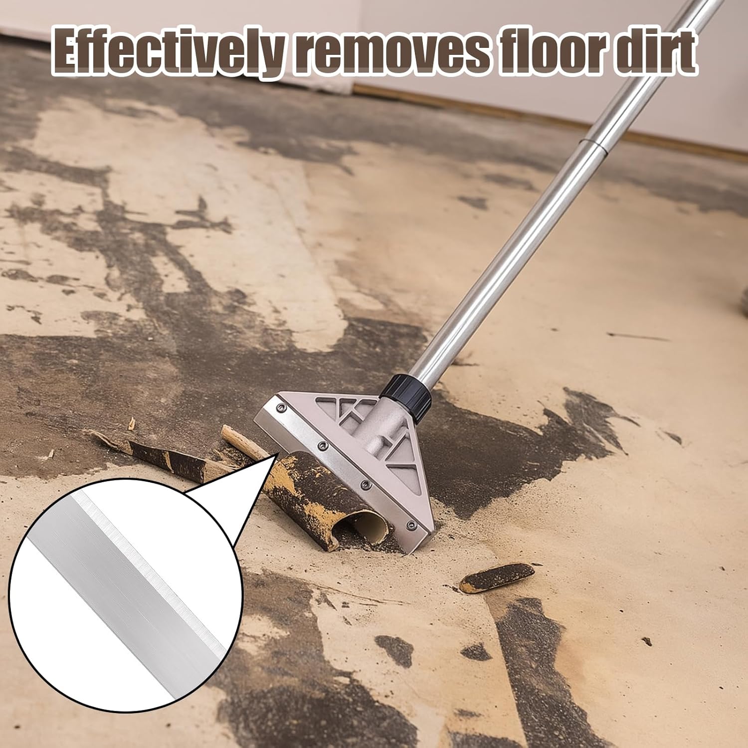 Hicarer 50 Pcs 8" Floor Scrapers Blade Replacements, Angled Demolition Scraper Blades Replacement Carbon Steel for Efficient Flooring Removal Razors Compatible with Razor Blade Scraper