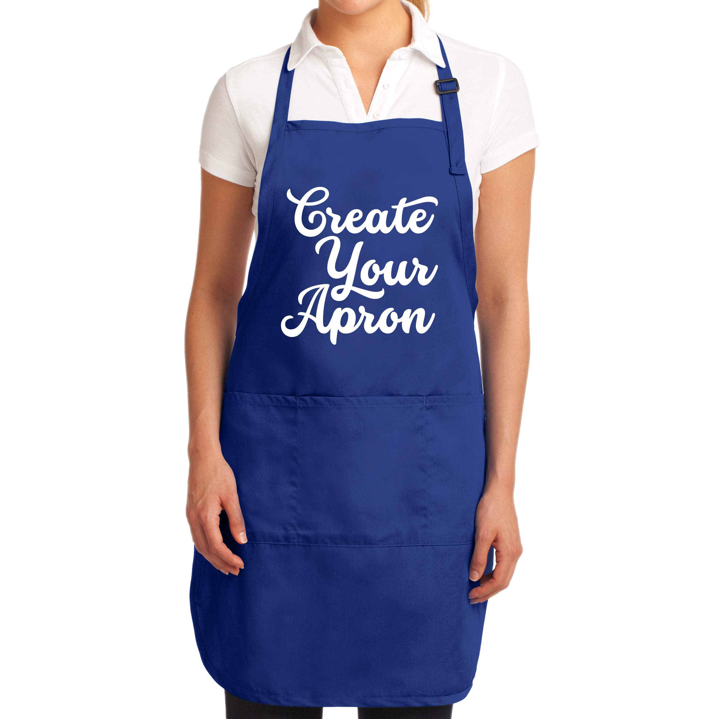 TEEAMORECustom Aprons for Women Men Add Your Text Personalized Chef Kitchen Apron