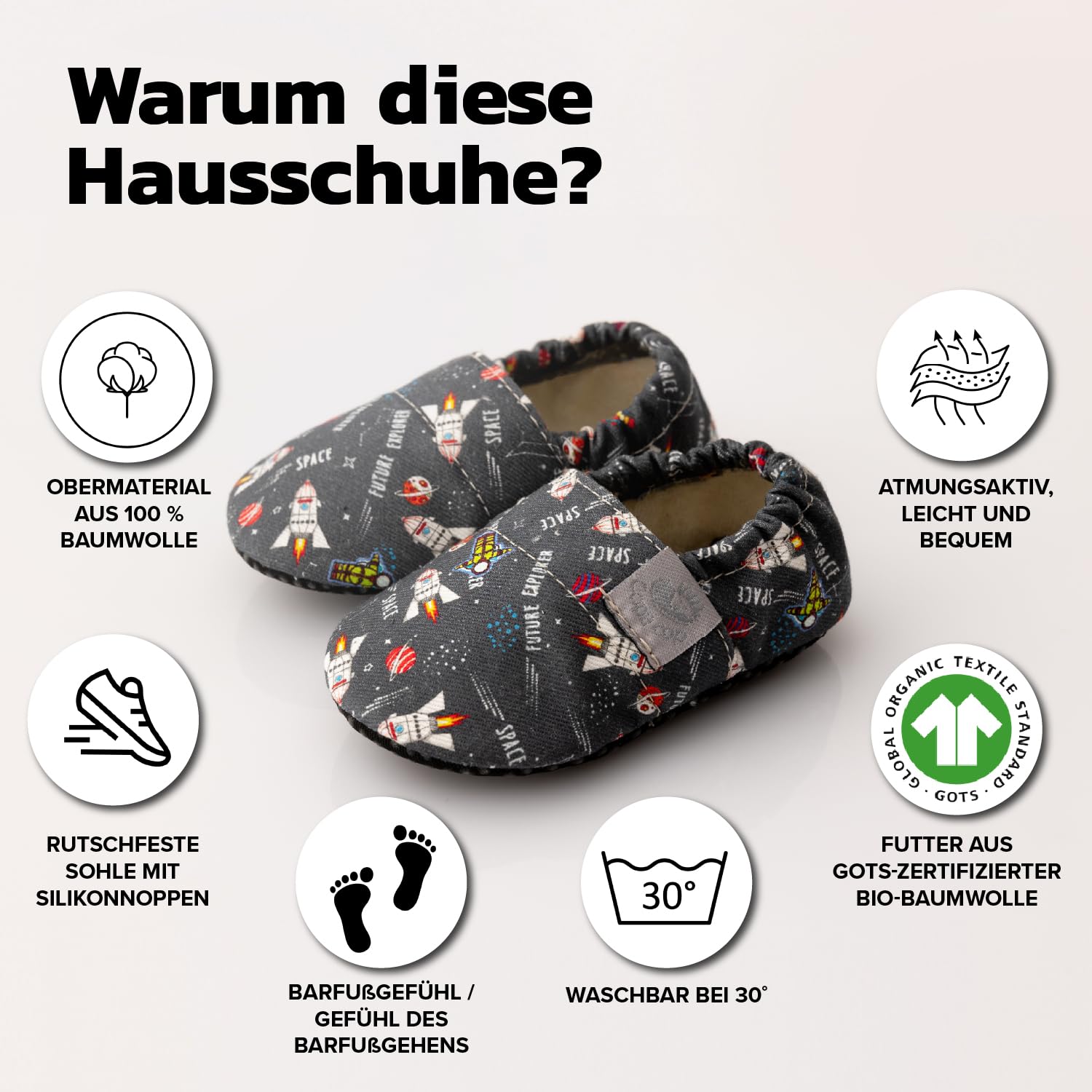 Barfussschuhe Kinder – Hausschuhe Kinder aus Baumwolle