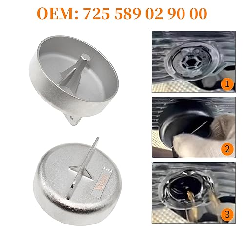 Miniatura 5 de Herramienta de llenado de aceite de transmisión de metal, compatible con Mercedes Benz 725.0 9G-Tronic de 9 velocidades de líquido de transmisión