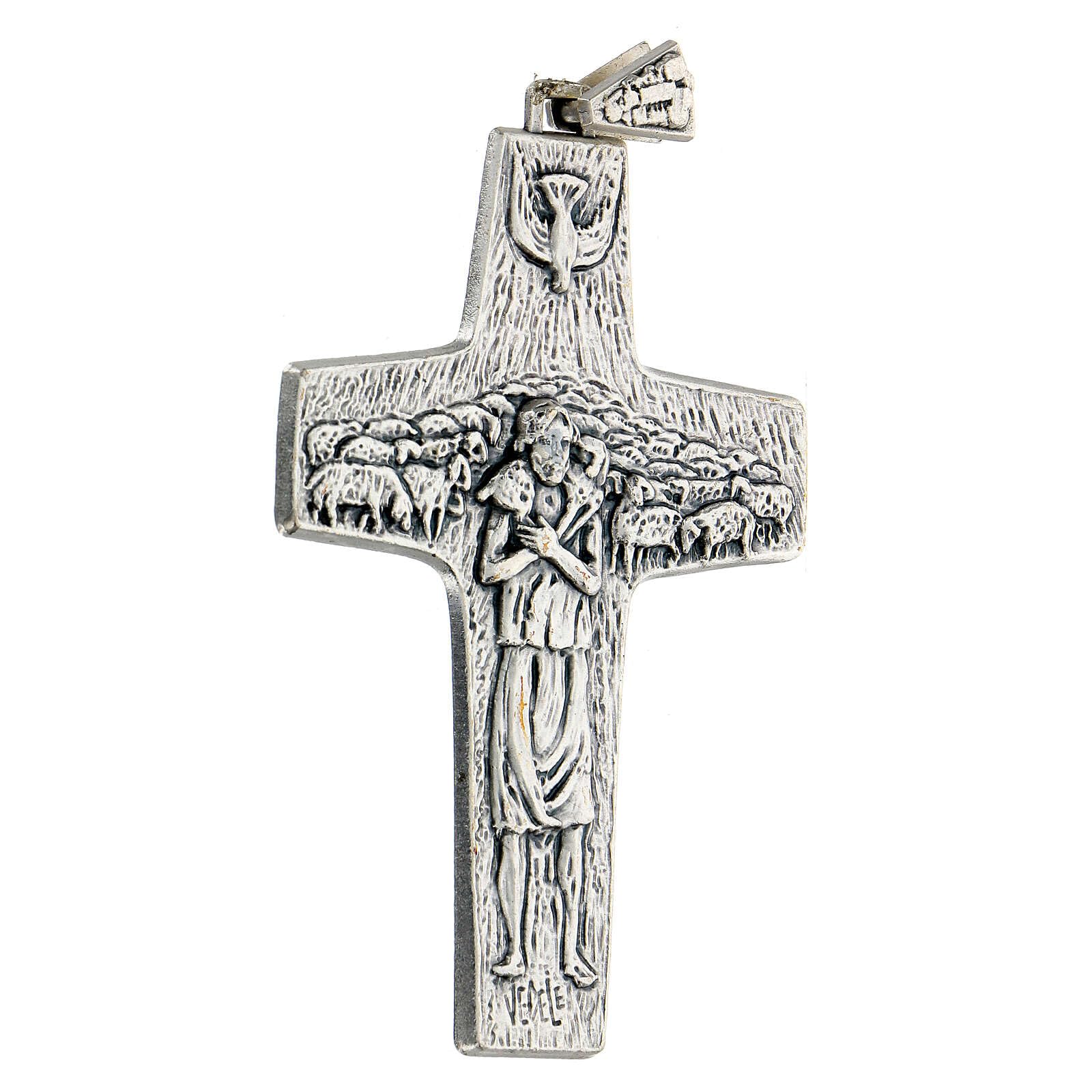 Holyart Croce pettorale Buon pastore metallo 10x7 cm