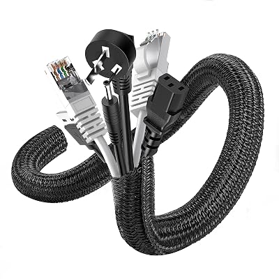 Romon 6M Guaina Cavi Intrecciata, 13-20mm Flessibile Self-closing Raccogli Cavi…