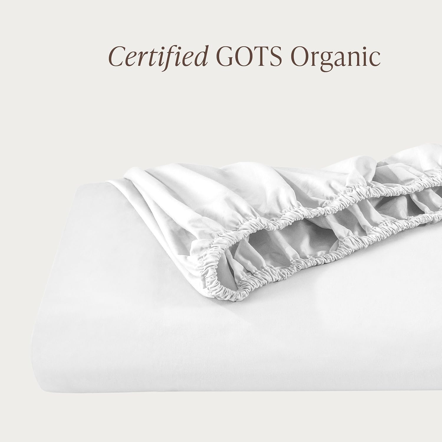 Bare Home 100% Organic Cotton Twin Extra Long Fitted Sheet - Crisp Percale Weave - Lightweight & Breathable - Deep Pocket Fitted Sheet (Twin XL, White)