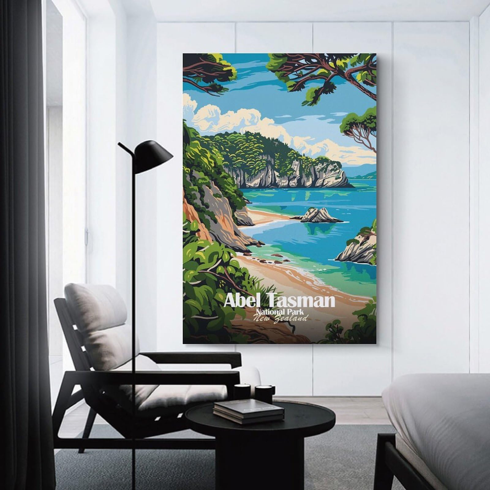 Junmoney Abel Tasman National Park Wall Art Print, 20x30inch(50x75cm), for Wall Displays, Bedrooms Or Room Updates, A Versatile Canvas Print for Layering