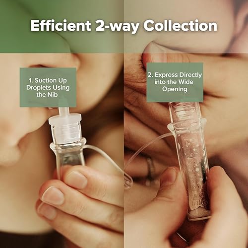 Miniatura 5 de haakaa Juego de extractor de leche manual de 5 oz5.1fl oz y colectores de calostro listo para usar (0.1 oz0.1fl oz, 6 unidades)