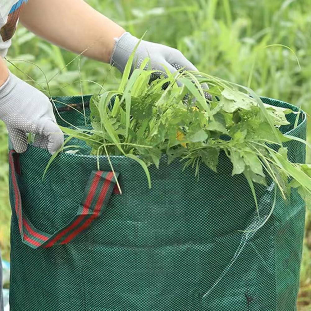 Contenedor de Hierba de Hoja, contenedor de Almacenamiento de Basura Reutilizable de Gran Capacidad, Bolsa Tejida de PP Impermeable Sacos de Jardin Bolsa Jardin(500L)