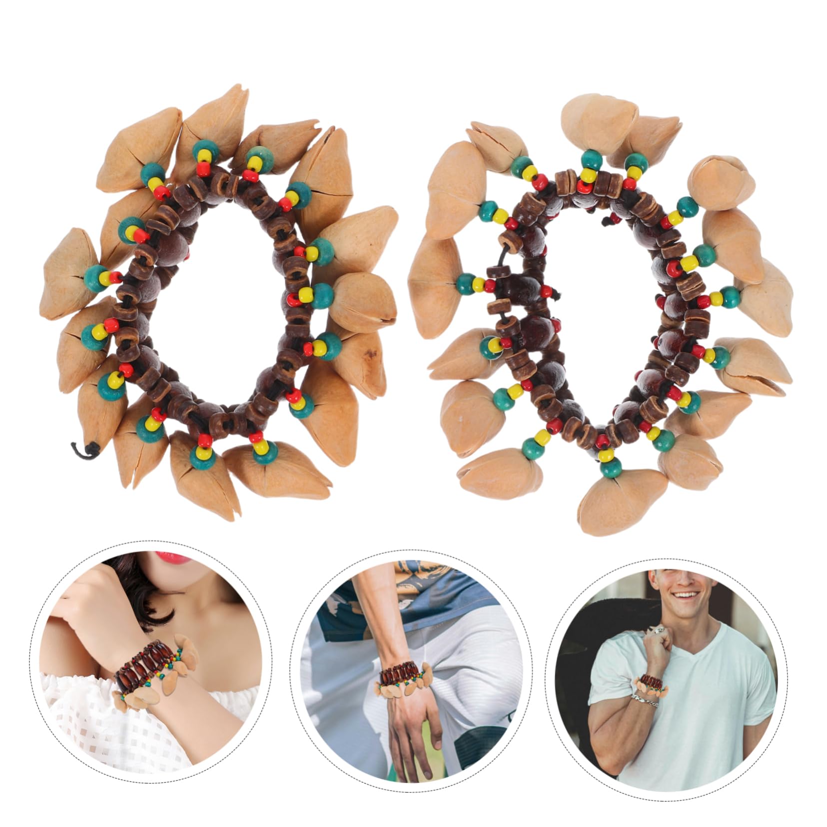 10 pezzi Braccialetti Percussione con Strumento Musicale Leggero per Accessorio Creativo per Feste e