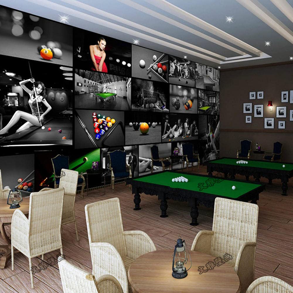 Pool Hall Wallpaper Wallpaper Table, Lamp, Room, Balls, Sport,