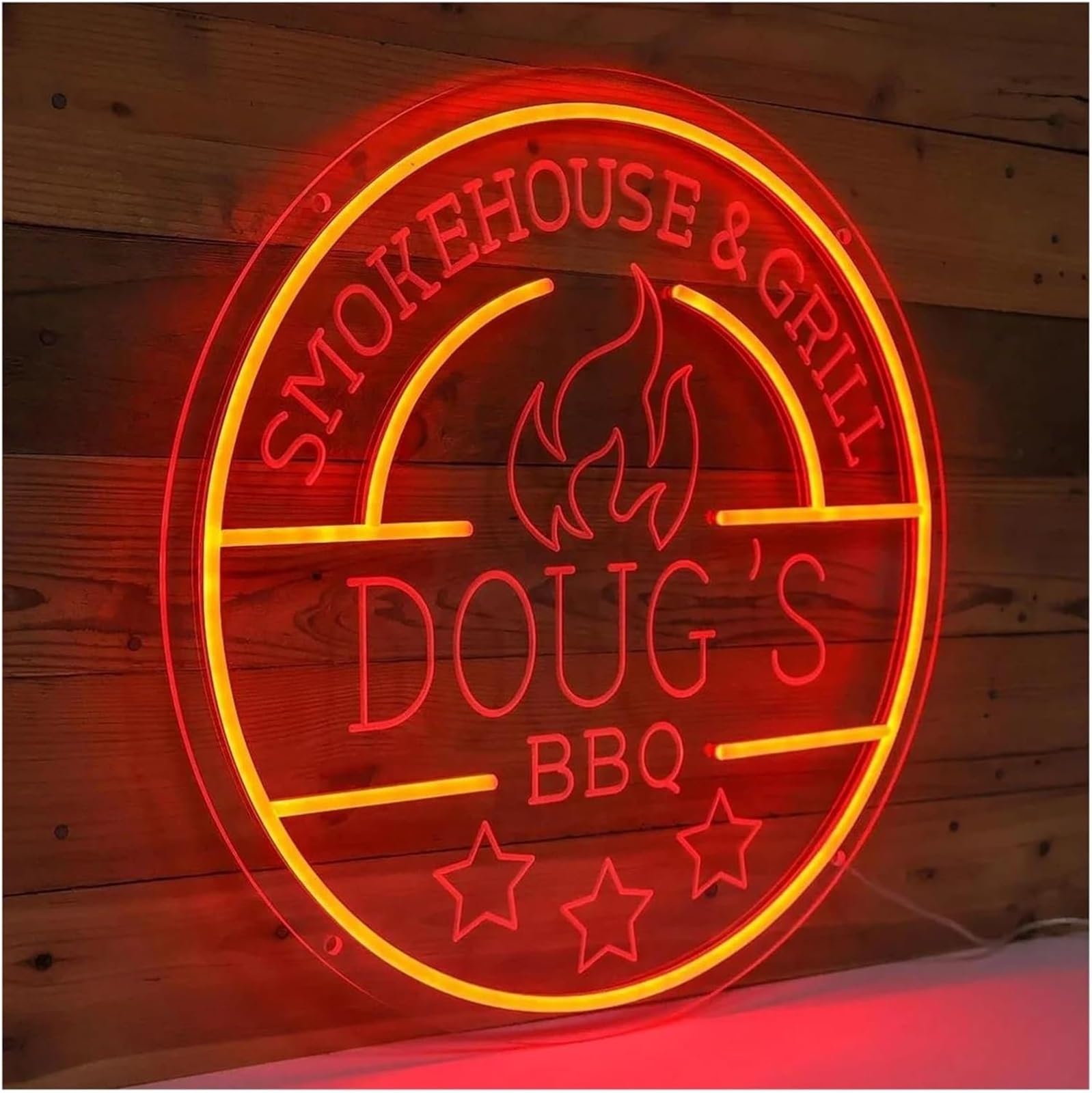 Per insegna al neon BBQ per ristorante, benvenuto, decorazione murale