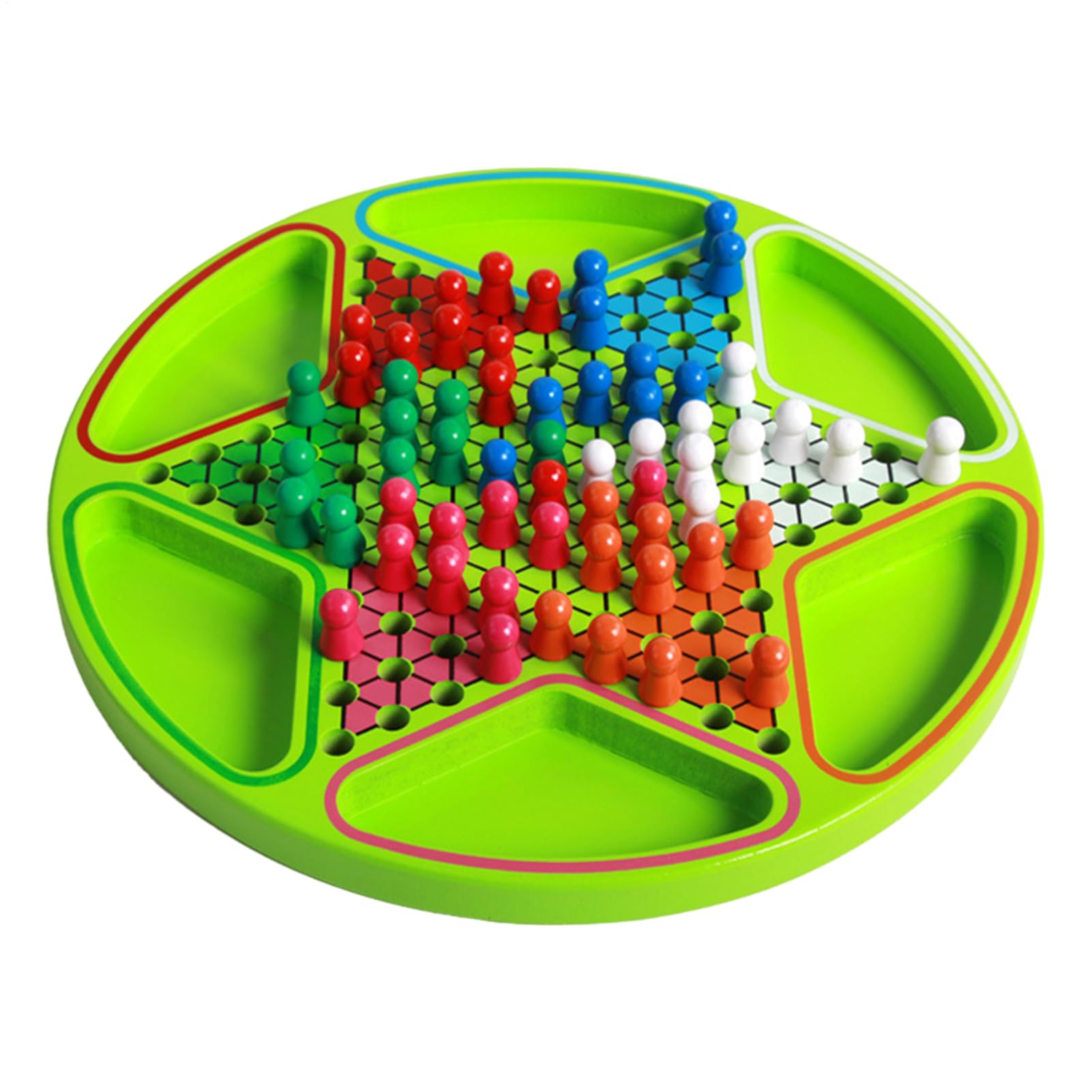 Il della Dama Giochi da Tavolo Educativi con Forma Esagonale | Set di da Tavolo per Dama e Scacchi con Perline Colorate in Legno per Adulti, Celebrazione, Viaggio, Scuola, Casa