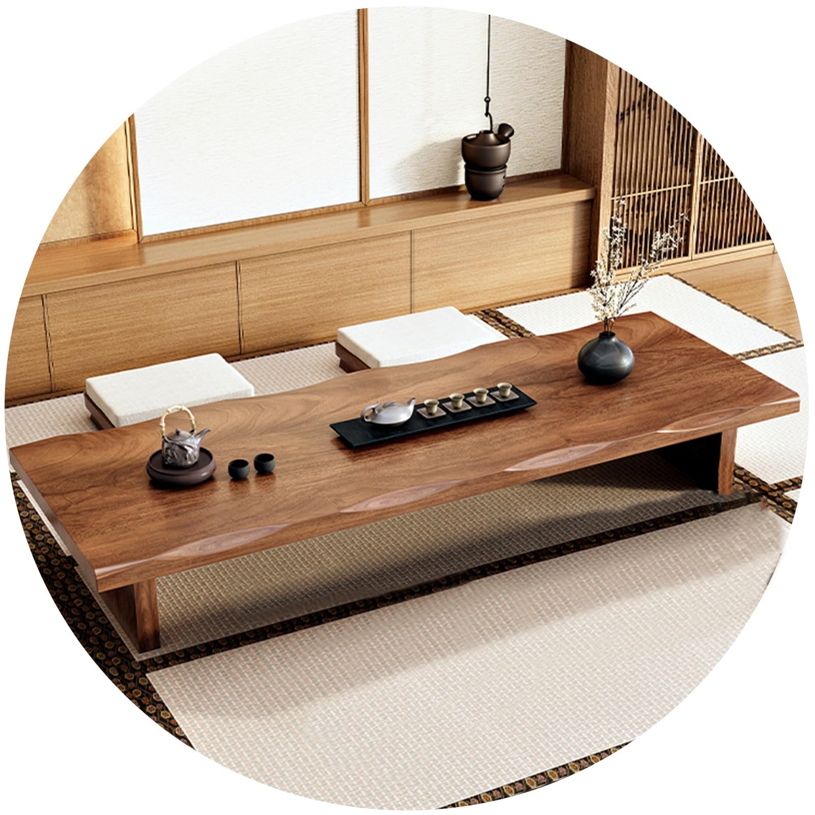 Table basse de méditation Zen design élégant et finition d'exception pour salon de thé