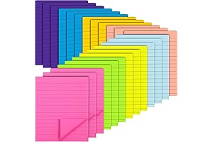 24-Pack Ruled Sticky Pads: A Rainbow of Organization at Your Fingertips