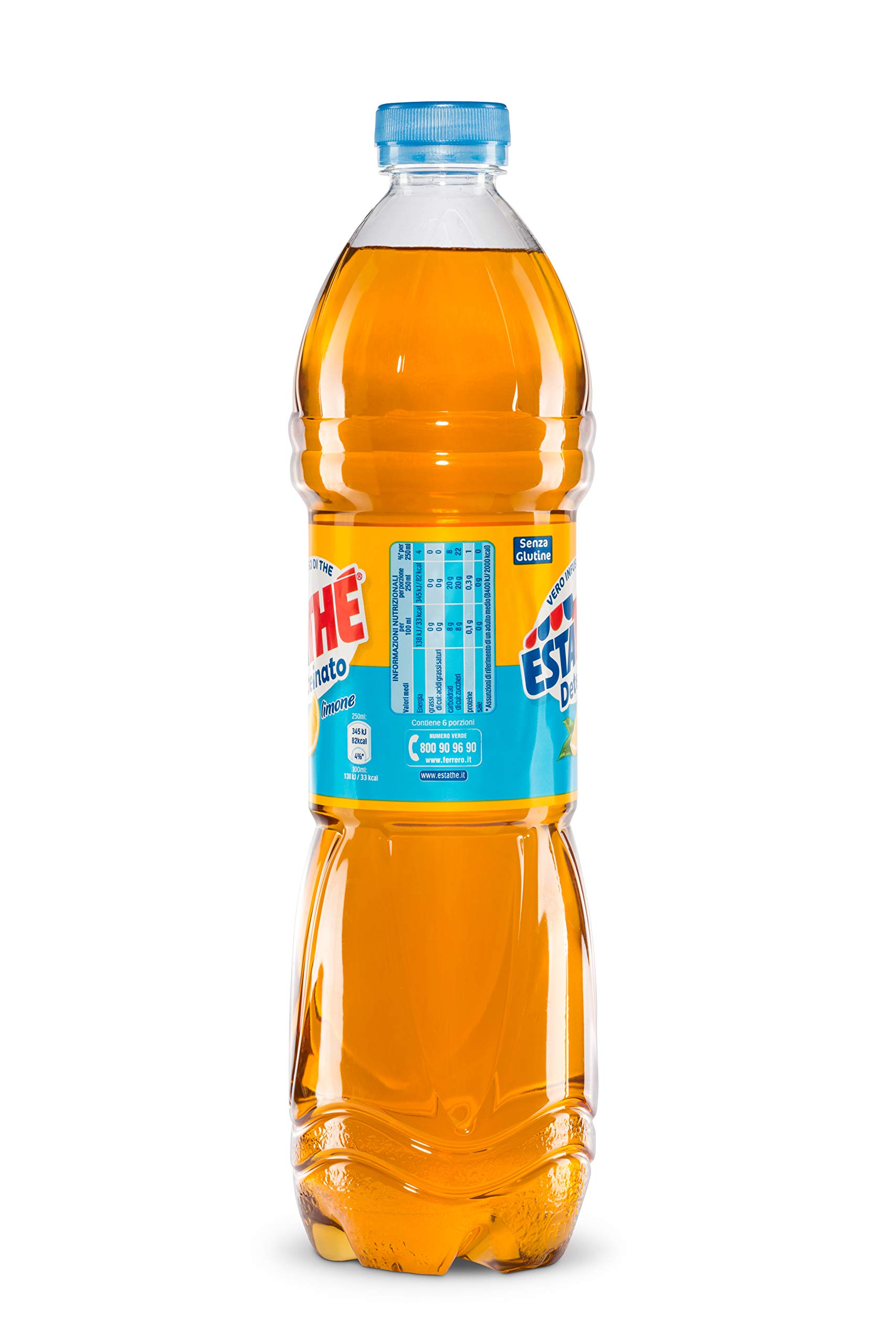 Estathé, Vero infuso di The deteinato al Limone, confezione da 6 bottiglie x 1,5l
