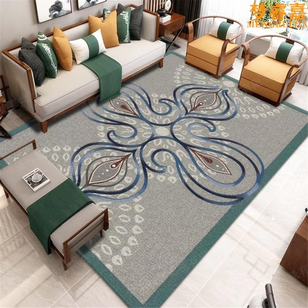 Tapis de salon vert pour habiller un restaurant ou une salle à manger