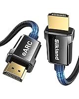 Vista 10 de Silkland Cable HDMI ARC/eARC 8K 2.1 para barra de sonido de 6.6 pies, 8K @60Hz 4K a 120Hz, cable HDMI de alta velocidad para cine en casa, 48 Gbps