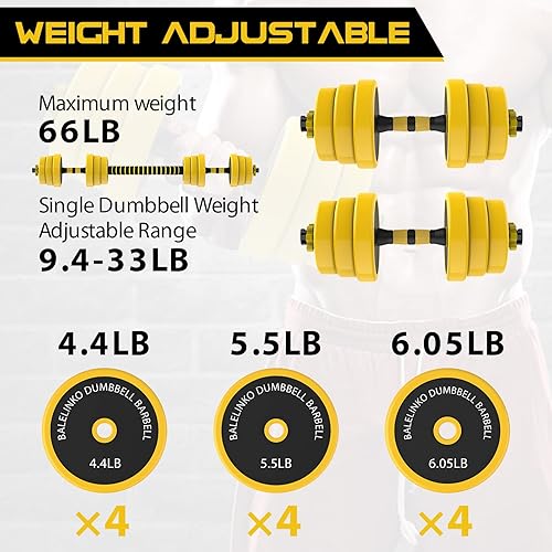 Miniatura 2 de Balelinko Equipo de gimnasio en casa Entrenamientos Entrenamiento de fuerza Pérdida de peso Pilates Pesos Yoga Sets Pesos Pesos para mujeres,