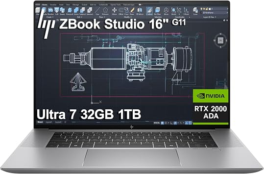 HP ZBook Studio G11 Laptop, NVIDIA RTX 2000 Ada 8GB, Intel Ultra 7 155H