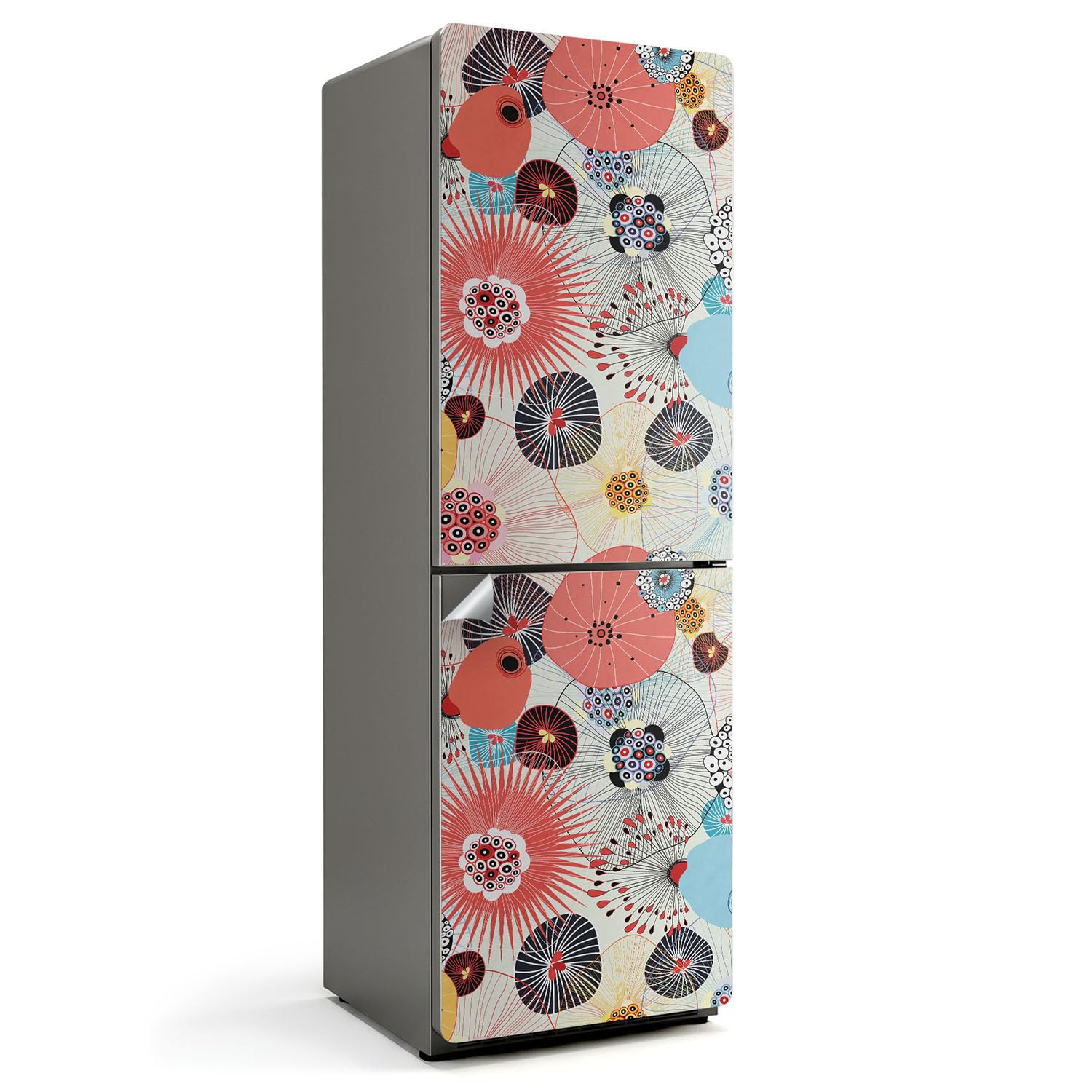 Autocollant pour Réfrigérateur 60x180 cm Cuisine Sticker Floral