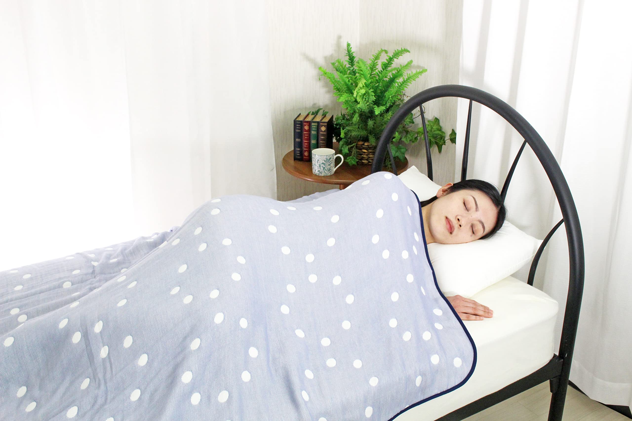 Amazon.co.jp: ロマンス小杉 WAXYO 12重 ガーゼケット 円文 グレー