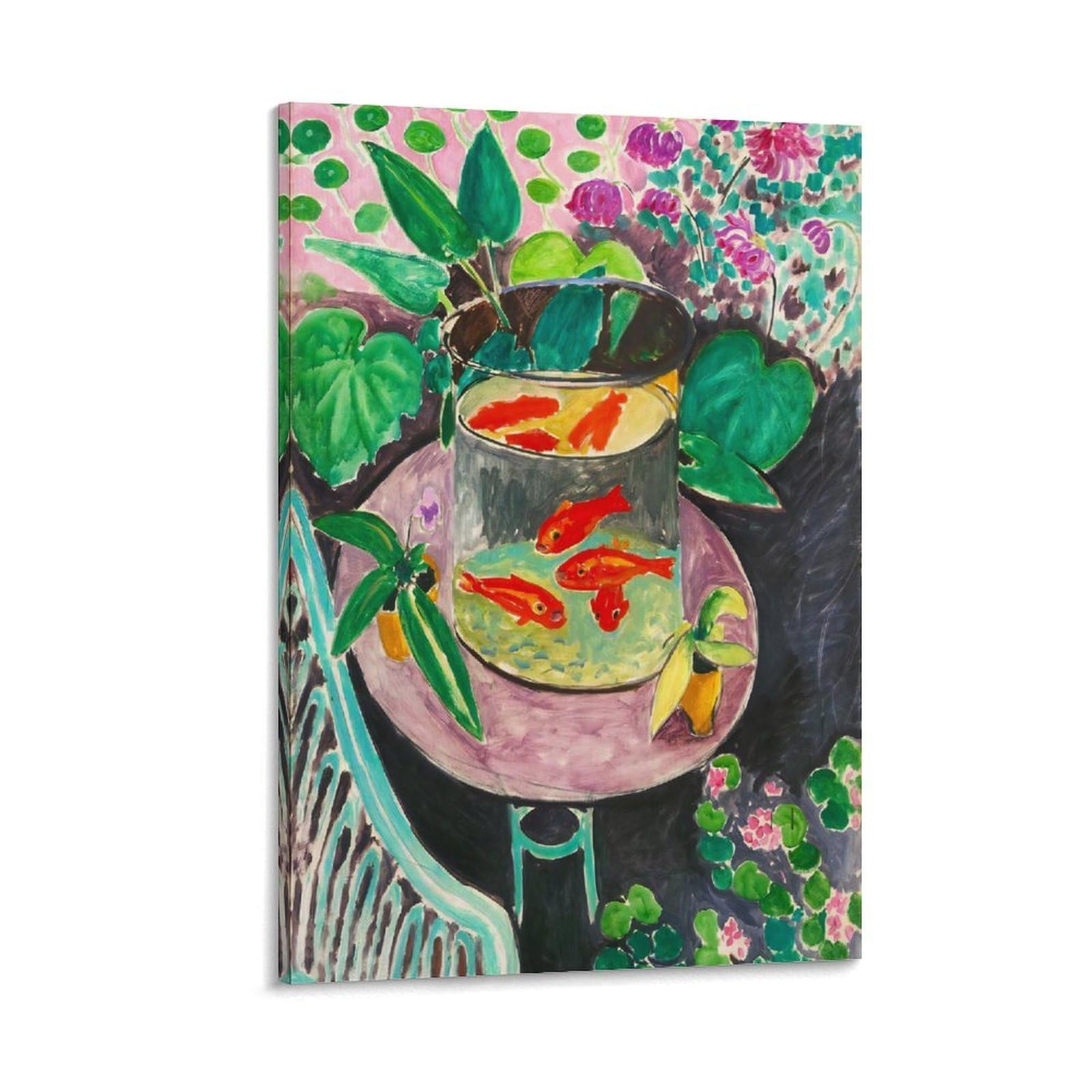 SXDMOUBK Henri Matisse Goldfish Poster; Canvas Print Poster Wall Art Decorative Painting; Frame; 20x30inch(50x75cm)