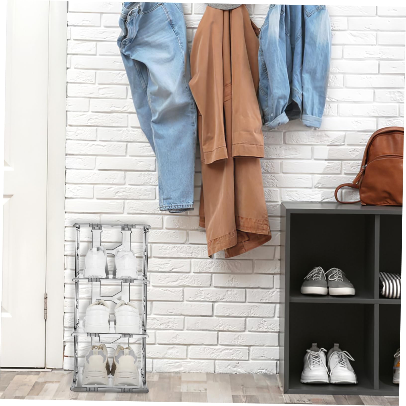 GALPADA Organizador de Zapatos Estante para Reducidos Zapatero Multifuncional para Entrada para Apartamentos y Armarios