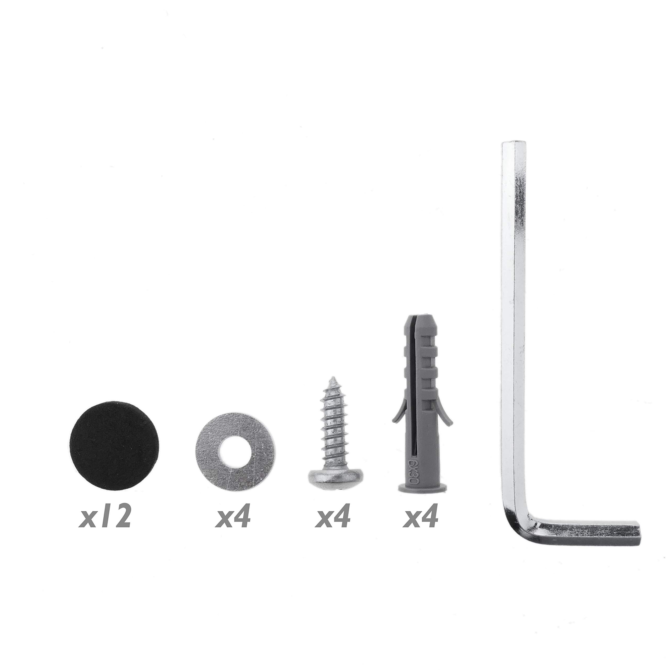 Primematik AC65-0002-VCES Support d’unité Centrale d’Ordinateur sous Table ou Fixation Murale réglable Noir 88-203 mm