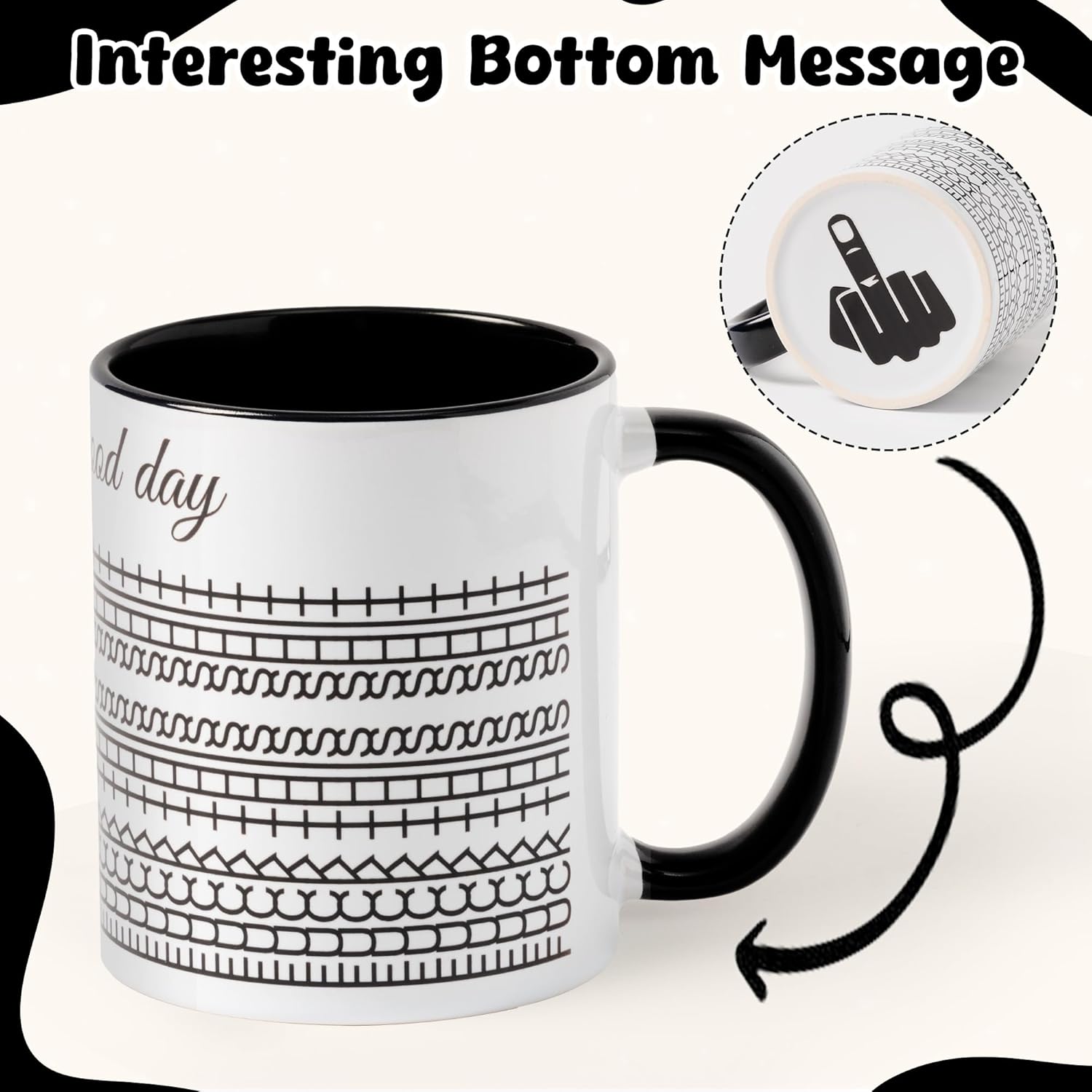 Hidden Message Coffee Mug - 11oz Black Prank Ceramic Coffee Cup with Fuck This Shit Swear Word Gift for Sarcastic Friends Liberal Coworkers Office Work Bestie Coffee Lover Humor Family - Image 3