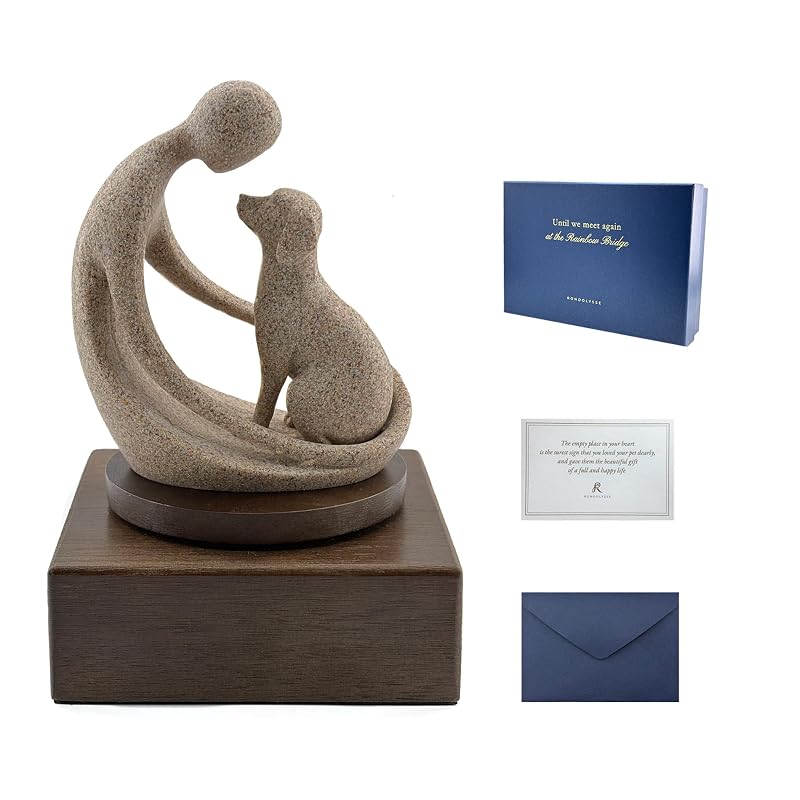 Caixa de Música Memorial para Cachorros Rondolysse com Base de Madeira de Nogueira, 1 unidade