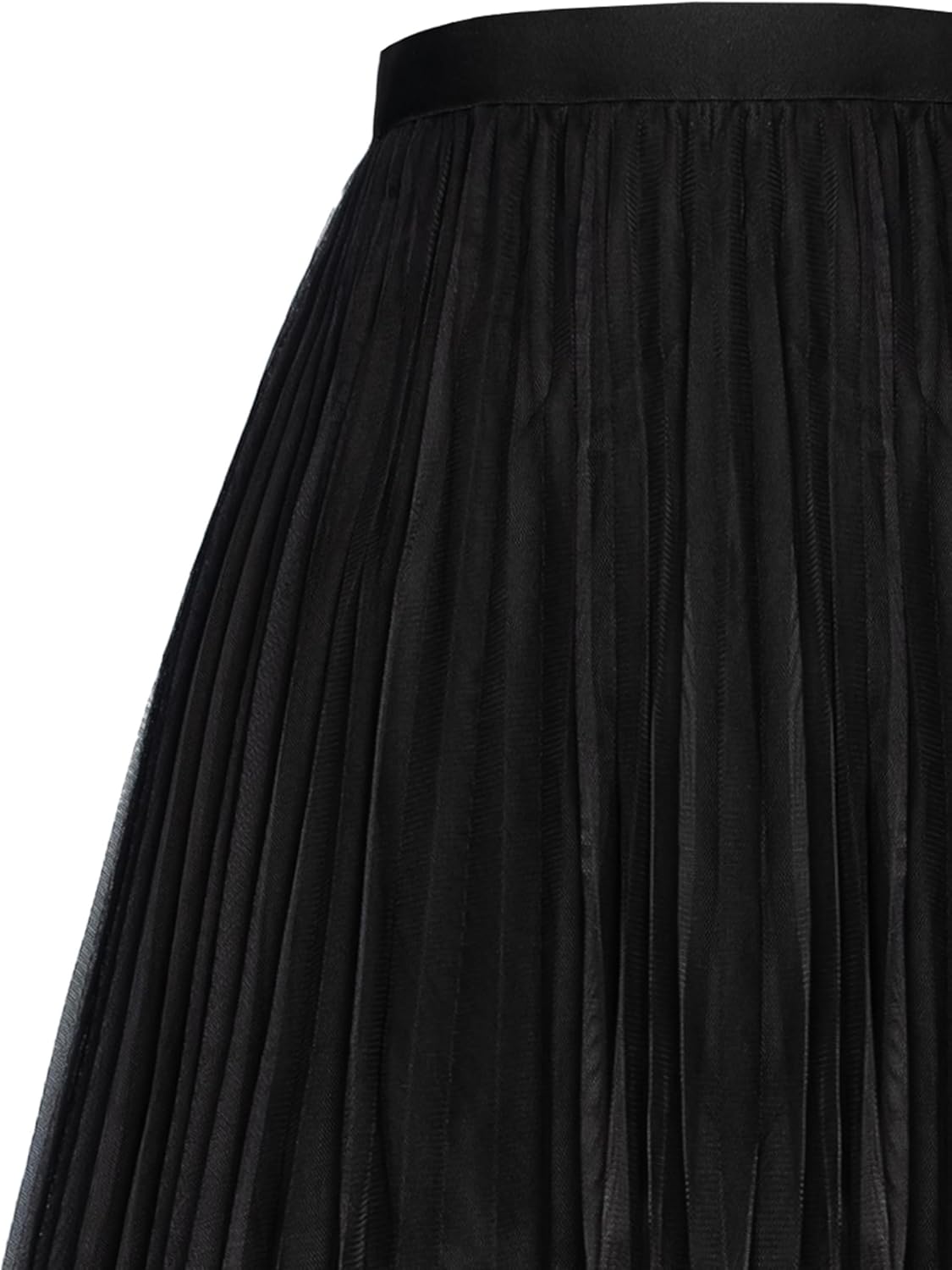 Womens A-Line Tulle Pleated Skirt Mid-Length for Date Night Cocktail Party Stage Performance - Image 4