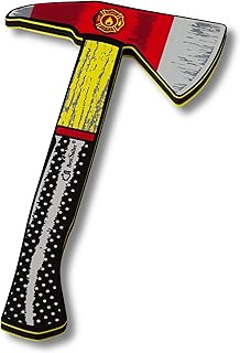 BestSaller 5060-Hacha de Bomberos EVA, Softline Premium', 31 x 18 x 1,4 cm, Color Rojo y Amarillo (1 Unidad), Multicolor, Small (5060)