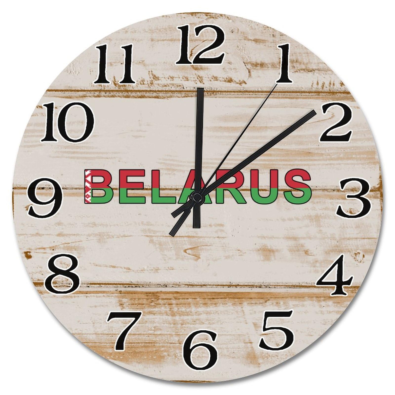 Horloge murale Biélorussie silencieuse de 30cm pour salon vintage