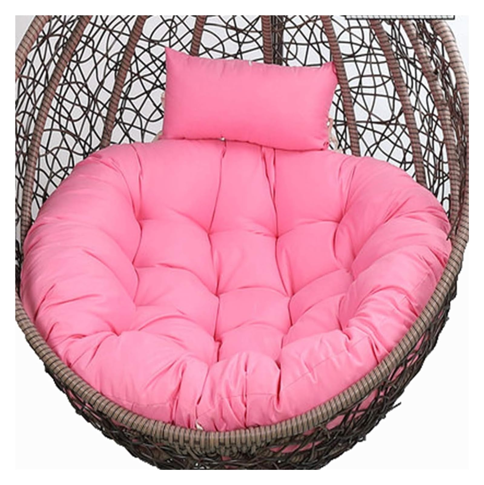 ERTsrhFD Chair Cushion, Thick Hanging Swing, Anti-Deformation Outdoor Hammock, Rattan Cushions(Pink)