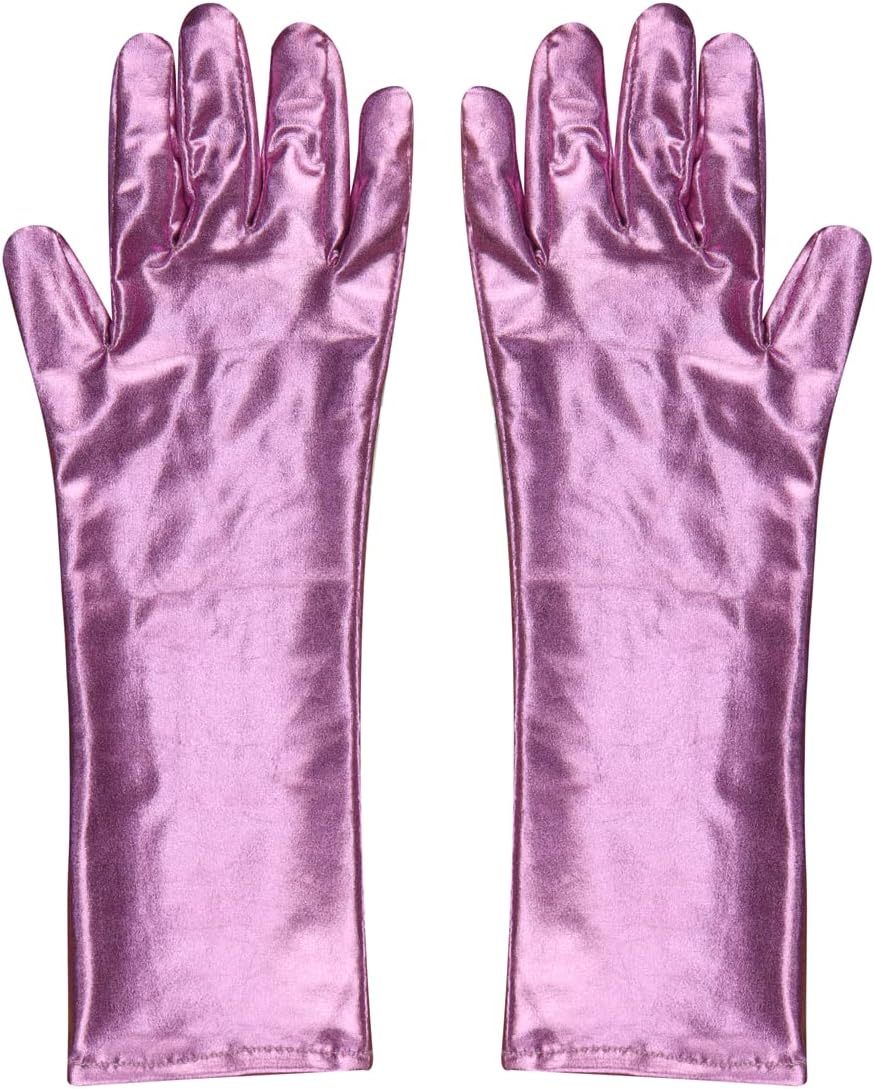EDAUWAE Fembot Costume Dress Women's Pink Sexy Negligees Robot Cosplay Halloween Costumes with Gloves Outfit