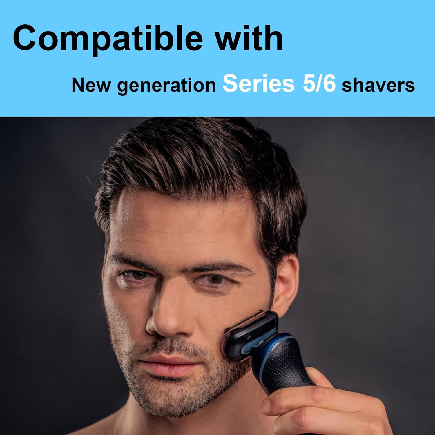 Series 5/6 53B Replacement Head for Braun Electric Foil Shaver, Compatible with New Generation Braun Razors 5020cs 5018s 5035s 5049cs 5050cs 6020s 6040cs 6075cc 6072cc 6090cc (2 Count)