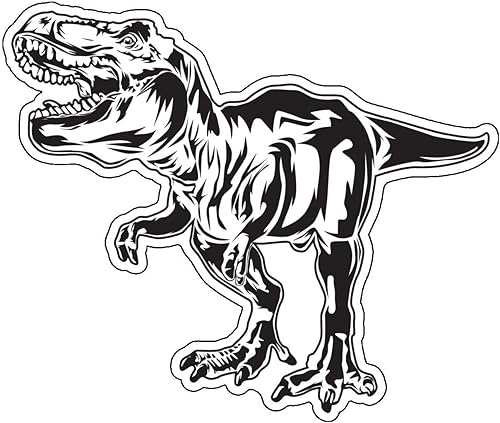WickedGoodz T-Rex - Calcomanía de dinosaurio para parachoques, perfecta para laptops, vasos, ventanas, coches, camiones, paredes