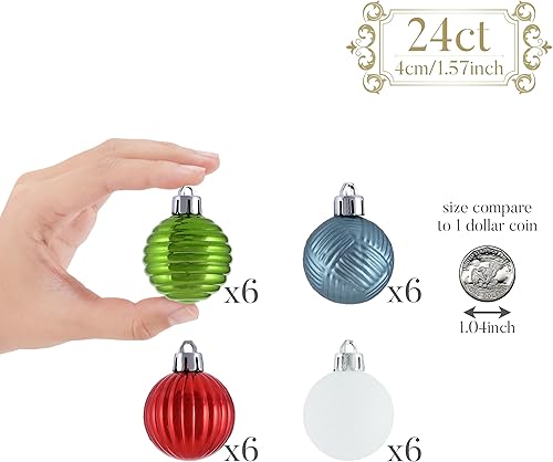 Miniatura 8 de Valery Madelyn Adornos de Navidad de 1.6 pulgadas, decoración de árbol para decoración de otoño de Halloween, juego de adornos de bolas de Navidad