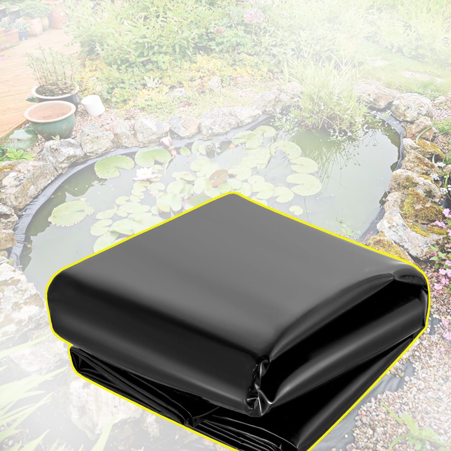 Revestimiento para estanque de 0,12 mm, ideal para fuentes, características de agua y jardines (8,5 x 7 m), resistente al agua, resistente a los rayos UV