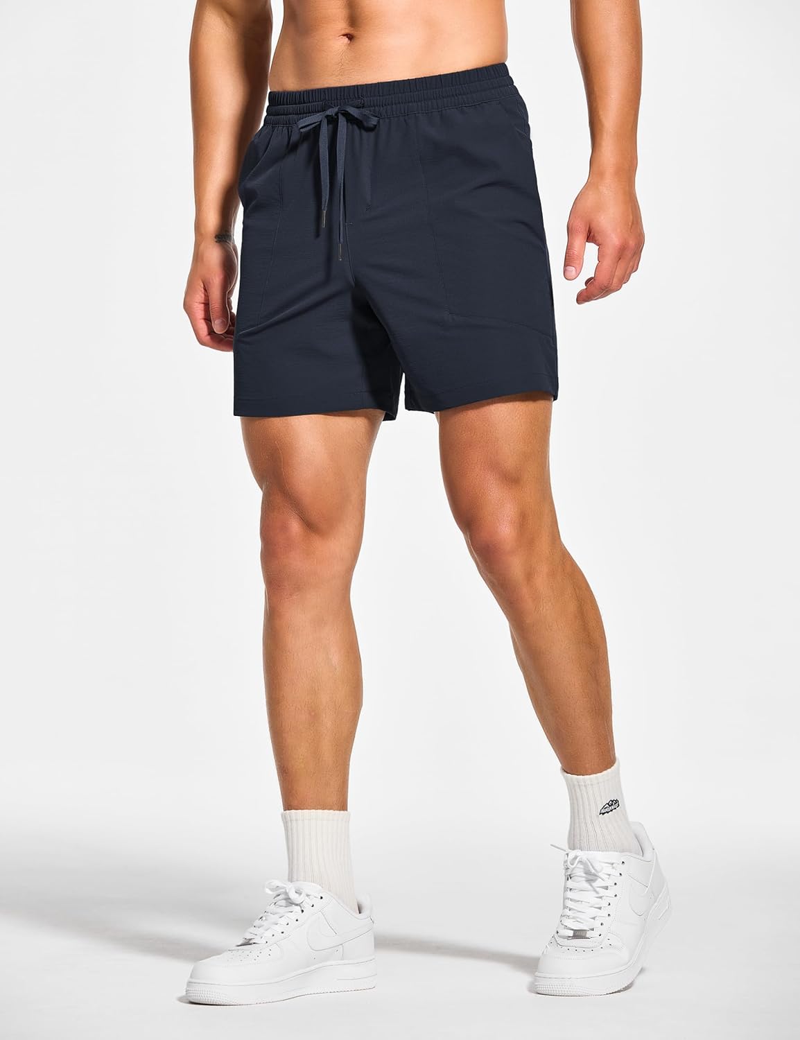 DEMOZU Men's 5" Unlined Workout Shorts - Quick Dry Nylon Athletic & Casual Shorts with Pockets for Gym, Training & Daily Wear - Image 2