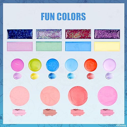 Miniatura 4 de Stitch - Juego de cosméticos compacto todo en uno para niños, incluye brillo de labios lavable, brillo de ojos, brillo de mejillas, pinceles