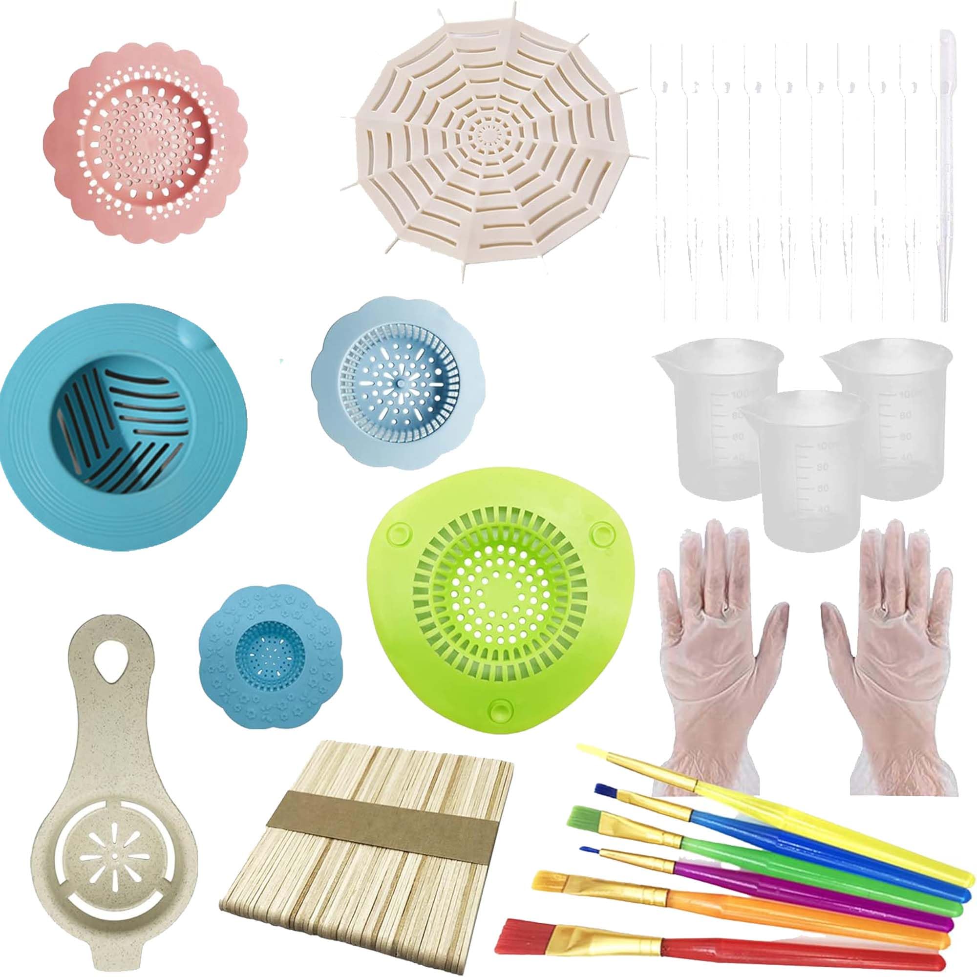 Kit 35 Pièces Peinture Fluide - 11 Crépines Acrylique + Accessoires - Art DIY Et Dessin Créatif