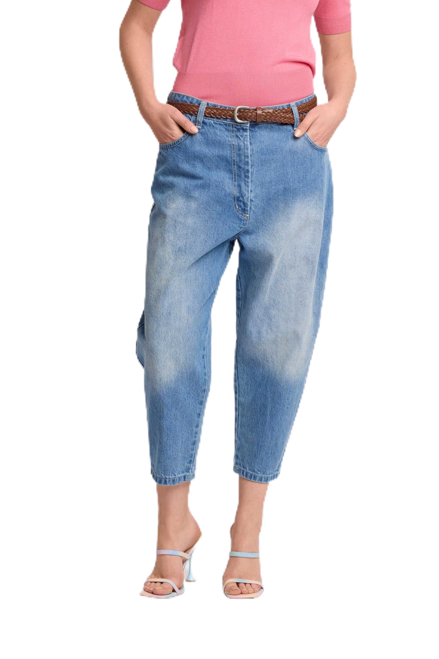 Kocca - Spodnie z bawełnianego denimu dla kobiet, model: P26PPD8383ABUN0000