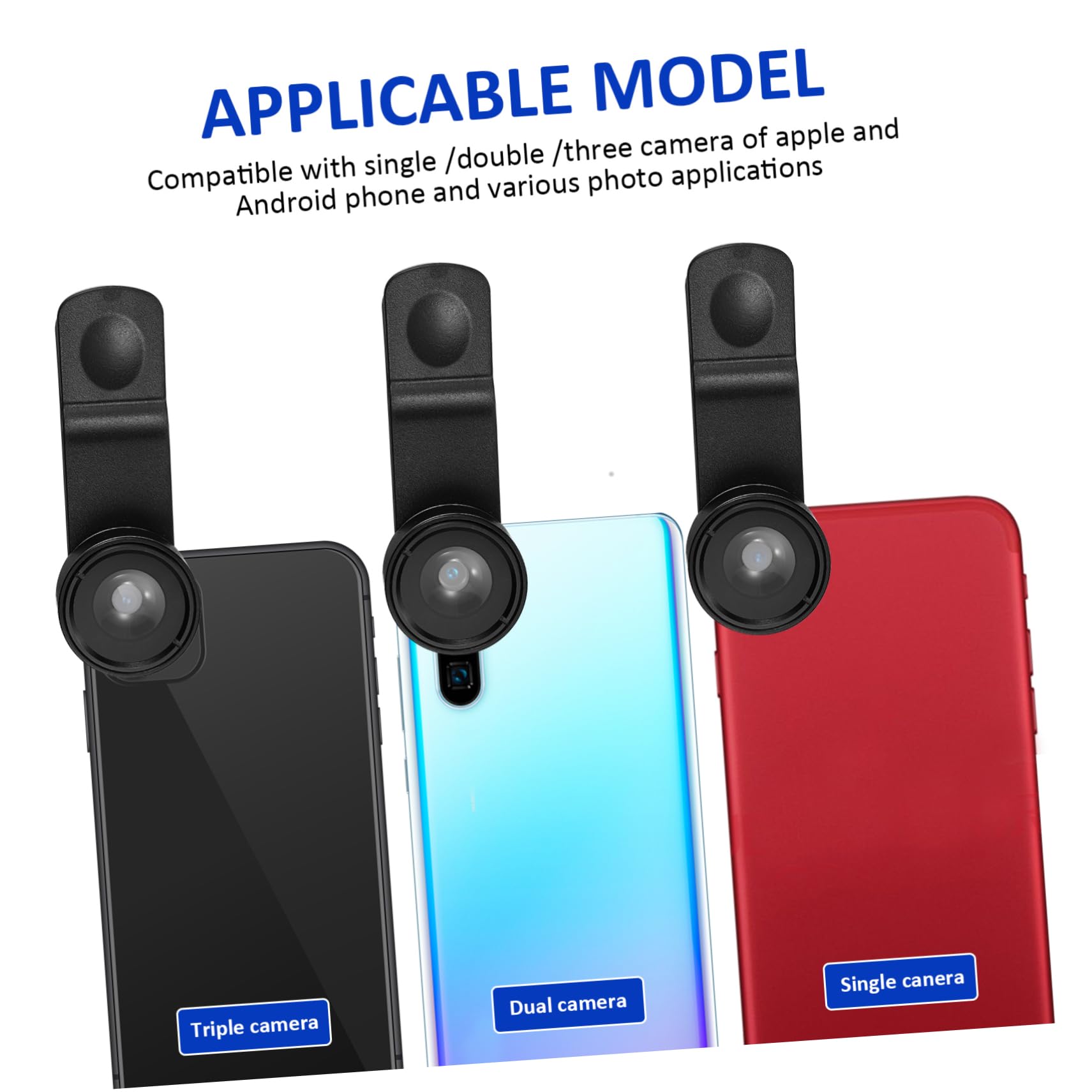 SHINEOFI Kit de Lentes para Cámara de Teléfono Móvil Lentes Ojo de Pez Gran Macro y Filtros Cpl Compatible Mayoría de Dispositivos Móviles Diseño Portátil y