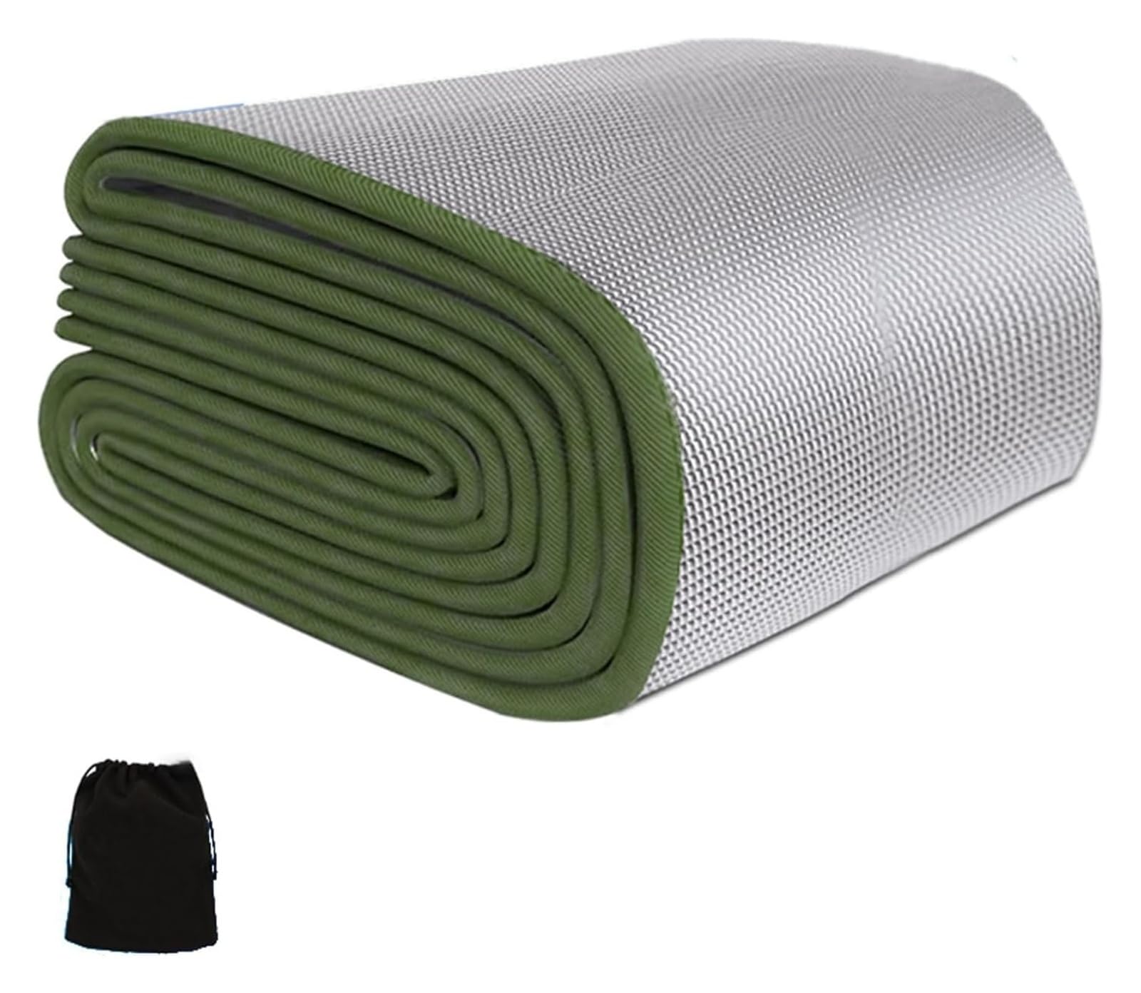 Isomatte, 9 mm dicke isolierte Schaumstoffmatte, doppelseitig feuchtigkeitsbeständig, faltbar und tragbar für Camping und Outdoor