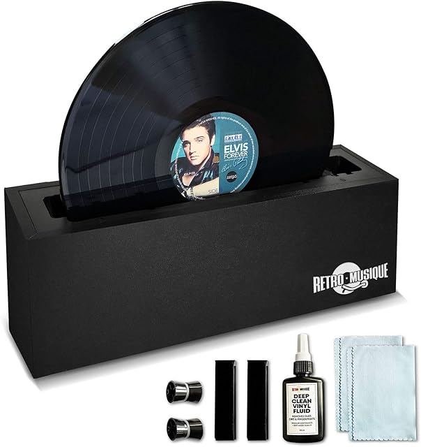 Retro Musique Vinyl Record Cleaning System to Clean Professionally and Restore Your Records whilst Protecting the Centre Record Label