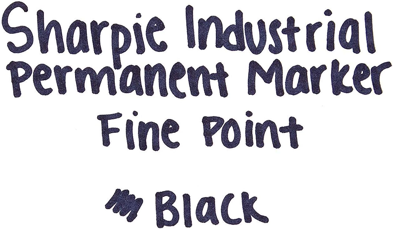 Sharpie Industrial Permanent Marker, Fine Bullet Tip, Black (72)