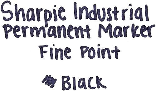 Miniatura 6 de Sharpie Marcador permanente industrial, punta fina de bala, negro (72)