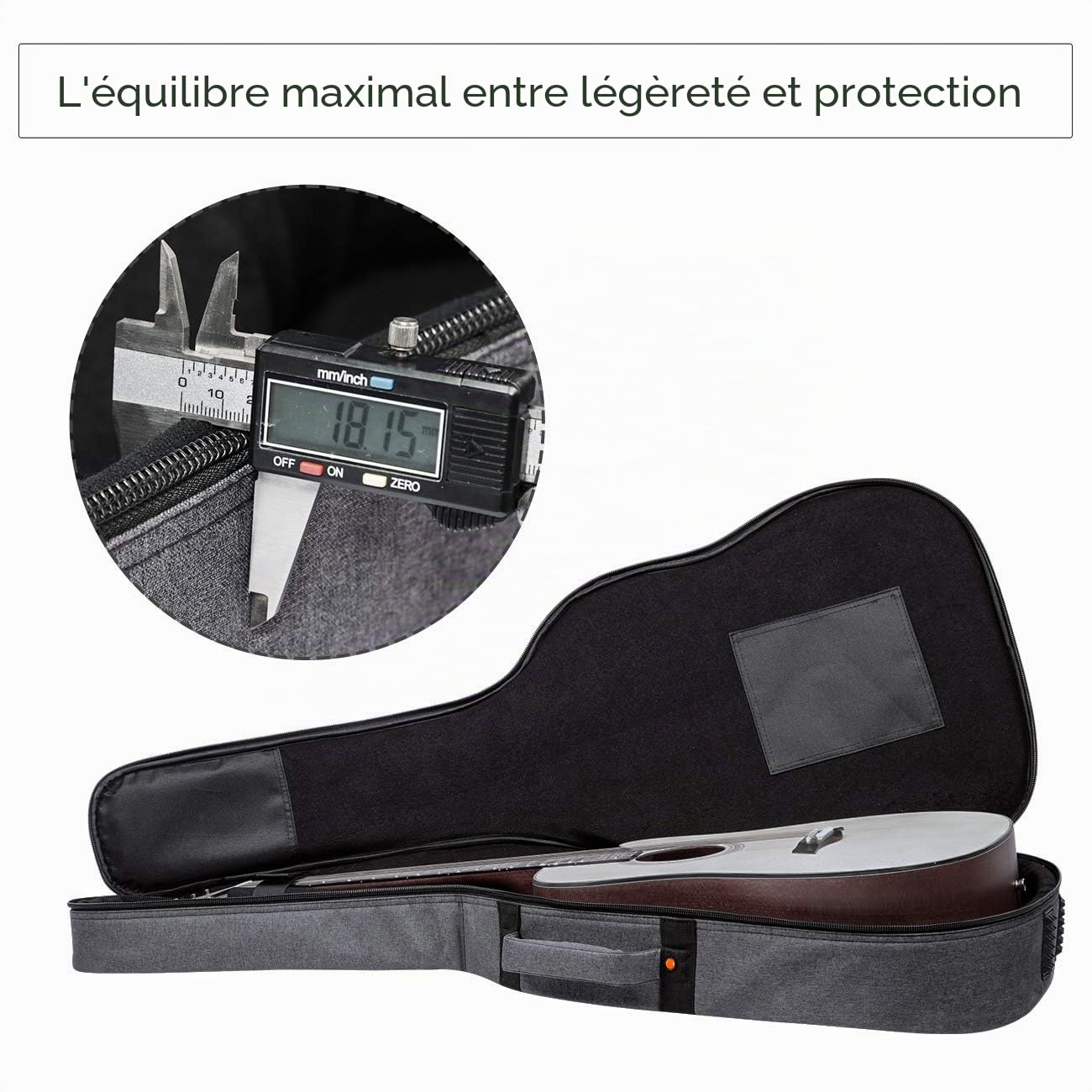 CAHAYA Housses pour Guitare Classique Gigbag Sac rembourré 18mm Etanche Guitare Bag