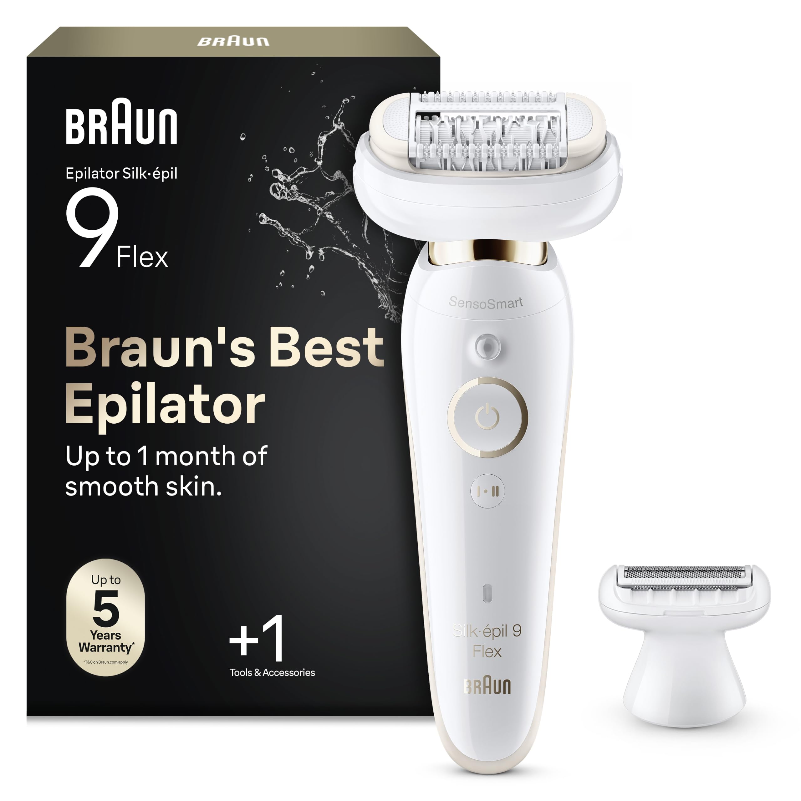 Braun Silk-épil 9 Flex Depilatore Donna, Epilatore Elettrico Donna, Testina Flessibile, Rasoio Donna, Epilazione Semplice,Wet & Dry,Testina radente, Idea Regalo, Festa della Donna,9-006 Flex
