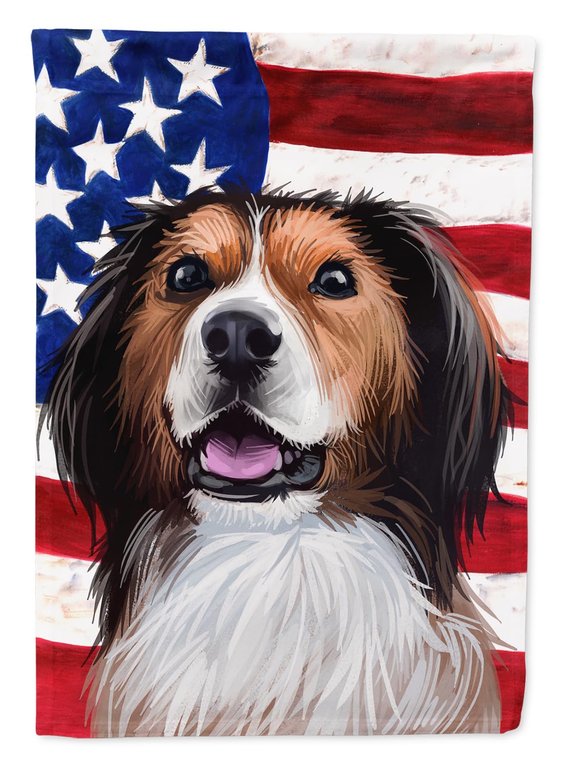 Drapeau Kooikerhondje jardin américain Caroline's Treasures en tissu premium S